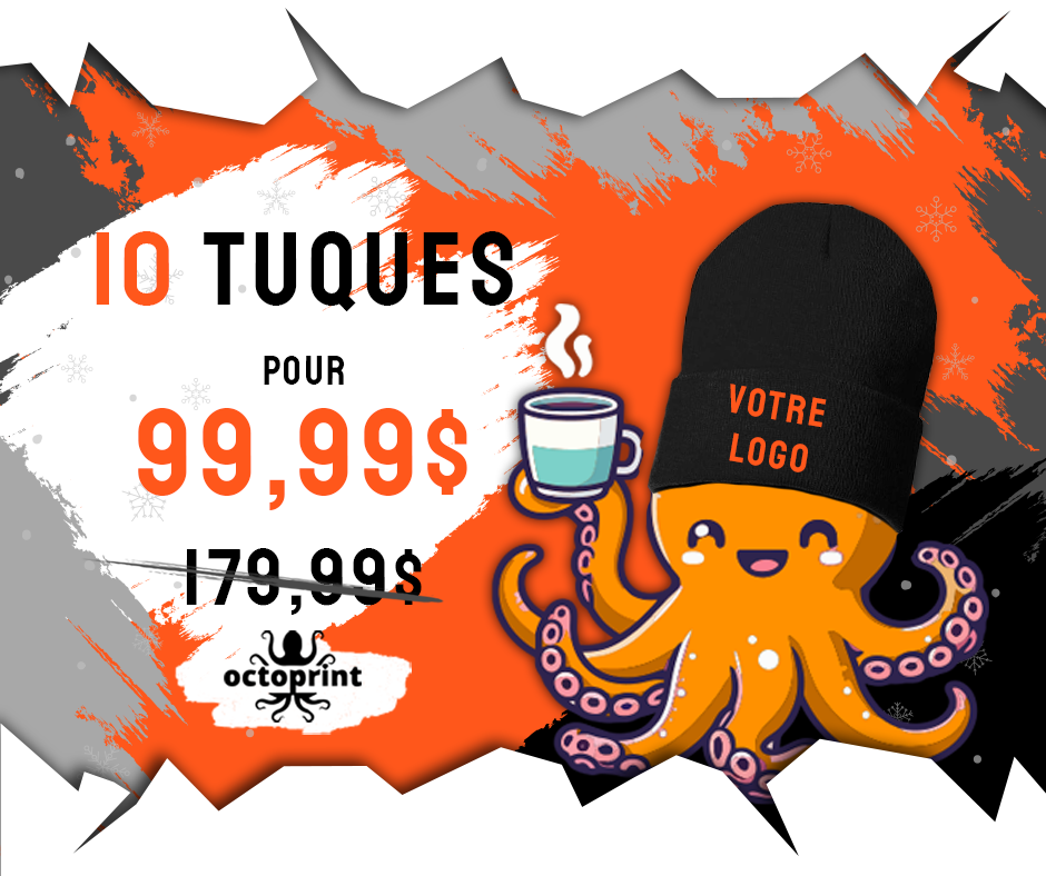 Promotion : Tuques à 9,99$ pour 10 et plus