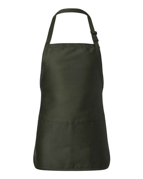 Full-Length Apron with Pouch Pocket