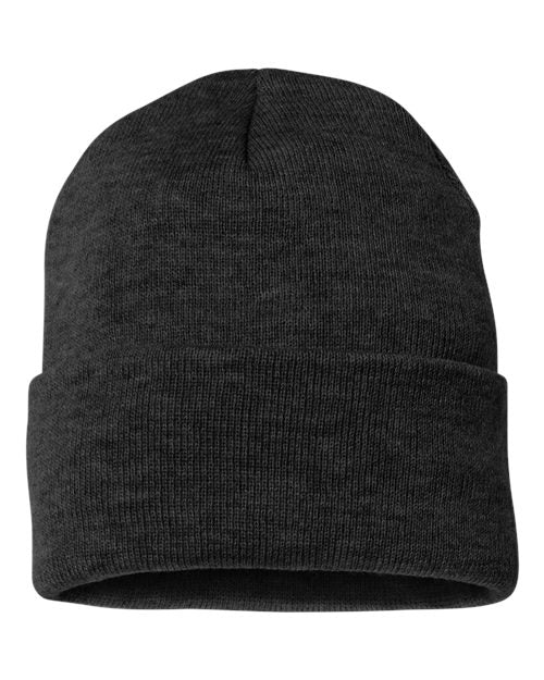 Tuque doublé de Sherpa 12 pouces Noir