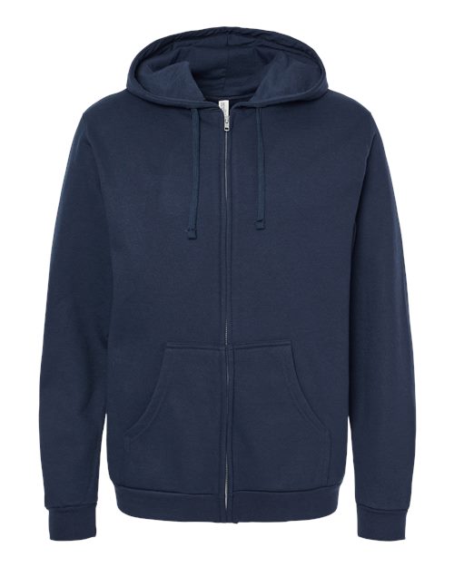 Hoodie à capuchon avec fermeture éclair unisexe Bleu marine 4XL