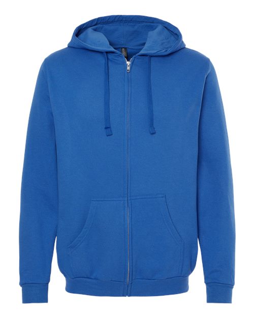 Hoodie à capuchon avec fermeture éclair unisexe Royal 3XL