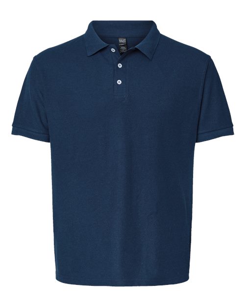 Polo soyeux pour homme Bleu marin