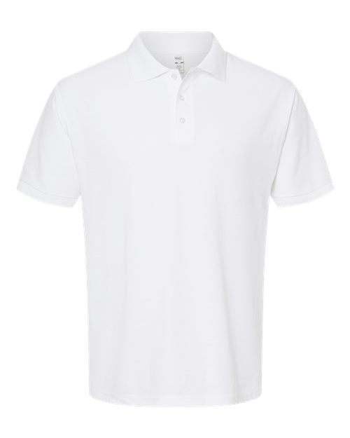 Polo soyeux pour homme Blanc