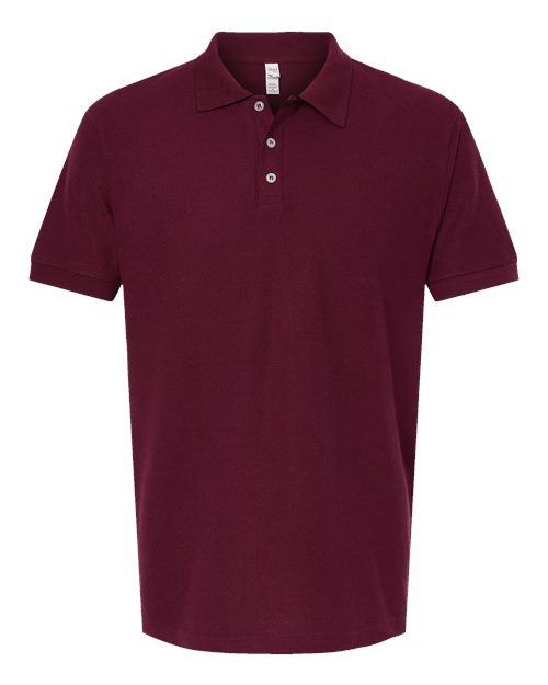 Polo soyeux pour homme Marron